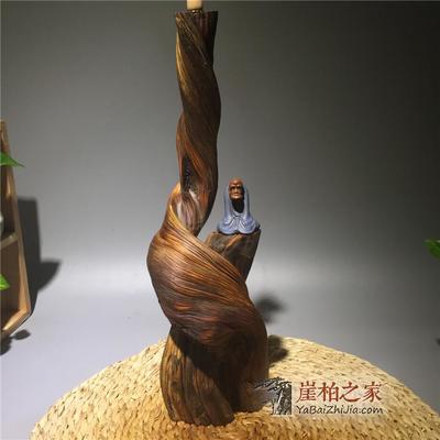 崖柏根雕擺件倒流香爐 隨形陳化料 原生態(tài)木雕根藝客廳裝飾品
