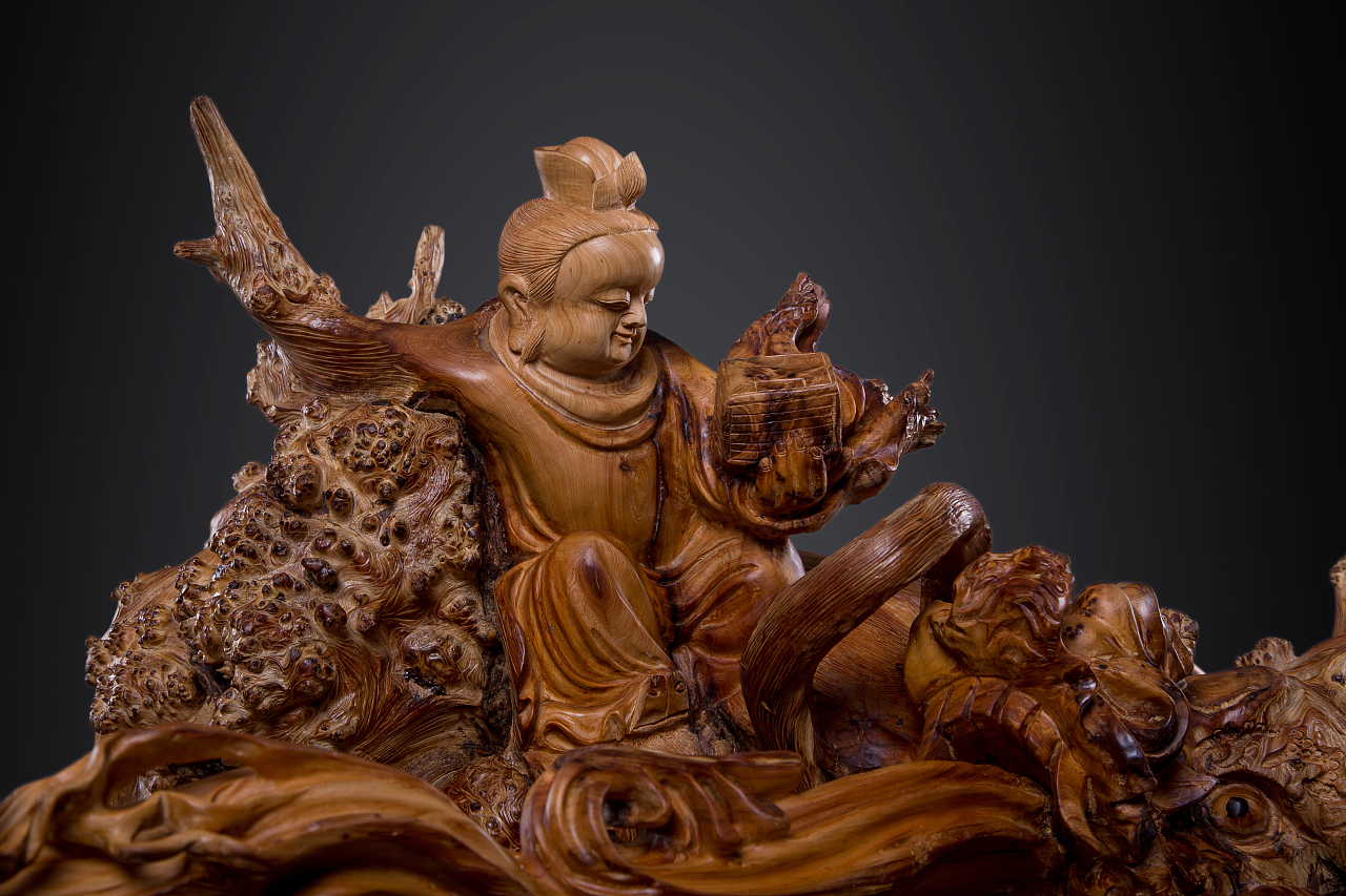 崖柏根雕 產品攝影中的禪意與張力