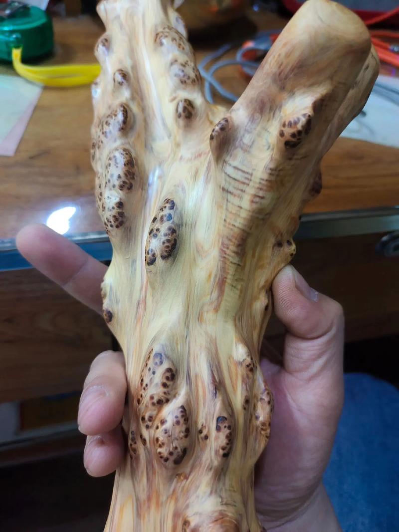 太行崖柏瘤疤擺件 純手工風水柱，聚氣納財之雅物